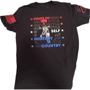 Grunt Style T-Shirt • Uncle Sam • Pride in Self Military Country  Size Large
